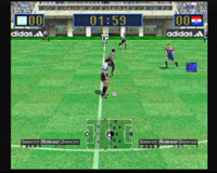 une photo d'Ã©cran de Virtua Striker 2 version 2000 sur Sega Dreamcast